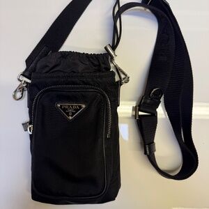 PRADA Black Nylon Tessuto Smartphone Case Shoulder Bag UNISEX